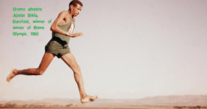 Oromo athlete Abebe Bikila (Abbabaa Biqilaa), barefoot, won Rome Olympic in 1960.