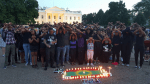 #OromoProtests, A candlelight vigil in in front of The White House in honor of innocent peaceful protesters -brutally gunned down in cold blood by Ethiopian government. 12 August&nbsp;2016