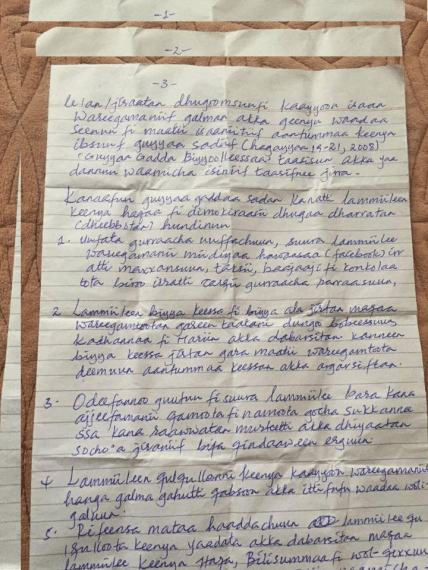 Remembrance of the massacred martyrdom for the coming three days. #OromoProtests 25 -27 August 2016 p3