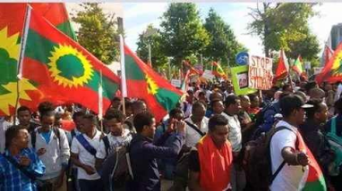 #OromoProtests mass solidarity rally in Berlin, Germany September 2, 2016.