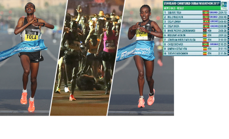 oromo-athletes-tamirat-tola-and-waraqinesh-degefa-win-dubai-martahon-2017-mens-and-womens-race-respectively