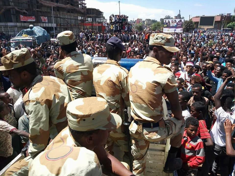 Irreecha 2017 celebrated at Malkaa Hadiyyaa in city of Naqamtee, E. Wallaggaa, Oromia, 29 October 2017 with peaceful Oromia Police and there were no TPLF mass killers, no Agazi at the event.