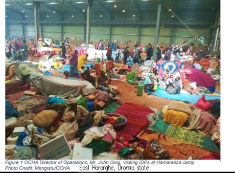 Internally displaced Oromo People at Hamaressa camp, East Hararghe, Oromia State