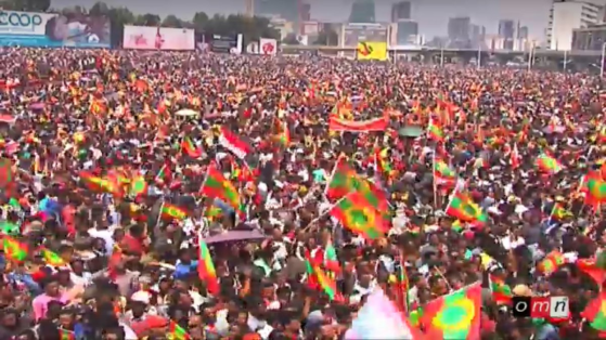 7 million strong freedom-loving #Oromo have converged onHulluuqoo Kormaa, Dirree Masqalaa (Meskel Square) in Finfinnee to welcom OLF leaders, 15 sept. 2018.png